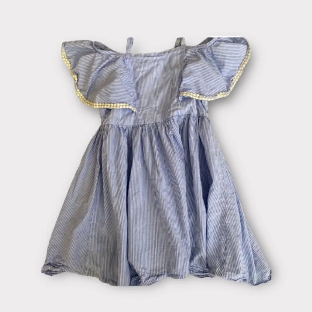 BCBGirls Girls Kids Dress Size 8 Strappy Cold Shoulder Ruffle Sleeve Dainty
